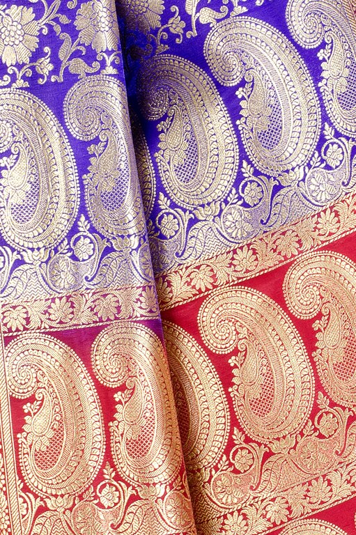 Blue Kamila Creation Embroidered Daily Wear Poly Silk Saree